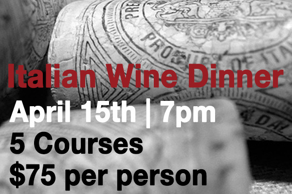 Madrones Restaurant Frederick Maryland Italian Wine Dinner